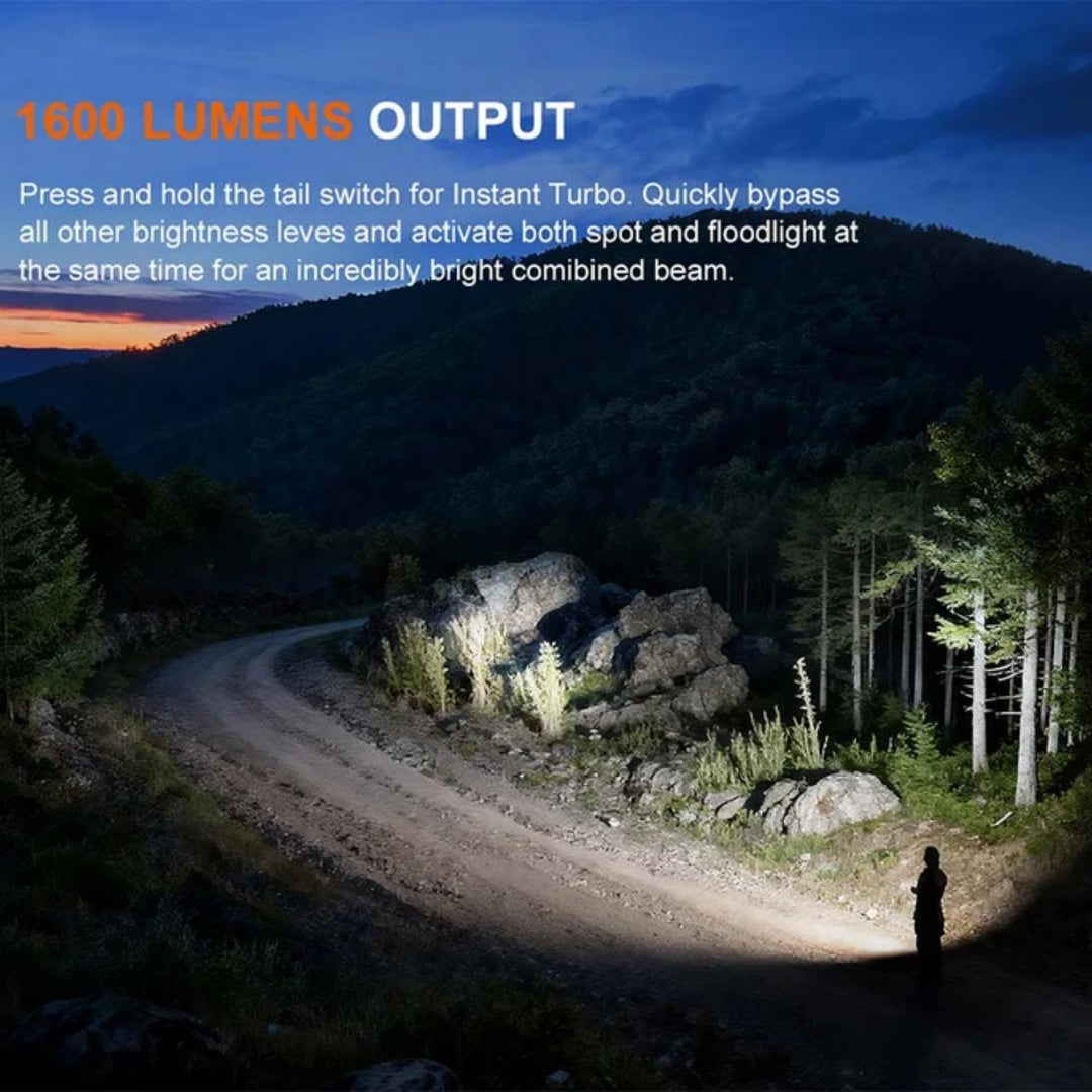 Fenix E06R Pro Keychain Light with White, UV, & Red Laser Lights - 1600 Lumens