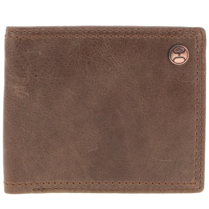 "HOOEY CLASSIC" SMOOTH BROWN BIFOLD WALLET