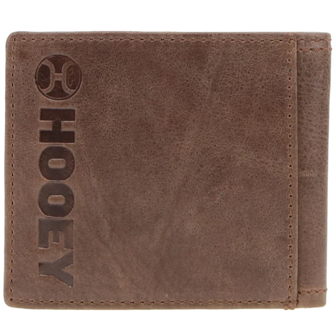 "HOOEY CLASSIC" SMOOTH BROWN BIFOLD WALLET