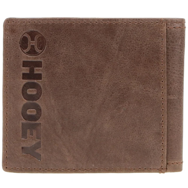 "HOOEY CLASSIC" SMOOTH BROWN BIFOLD WALLET