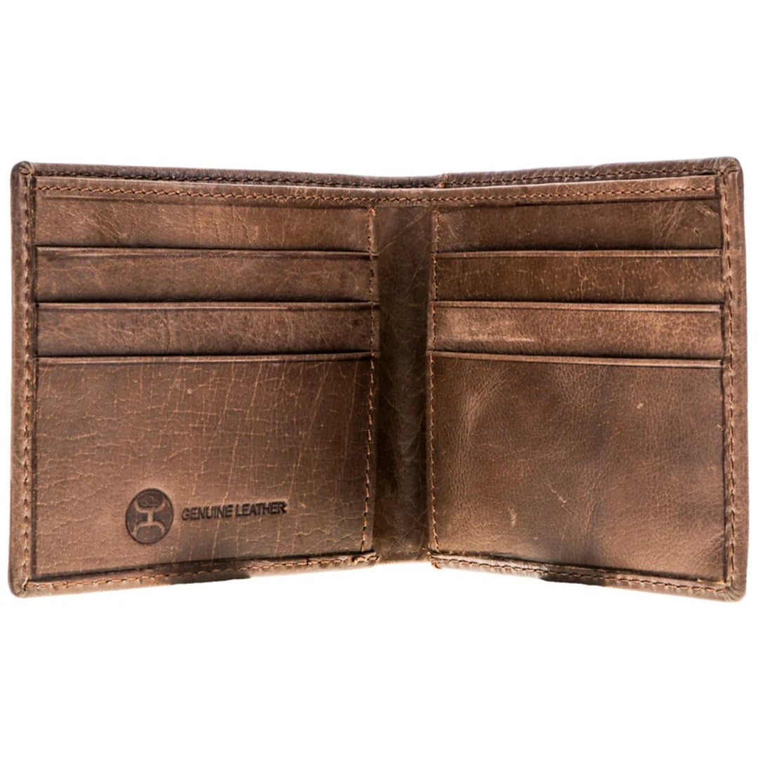 "HOOEY CLASSIC" SMOOTH BROWN BIFOLD WALLET