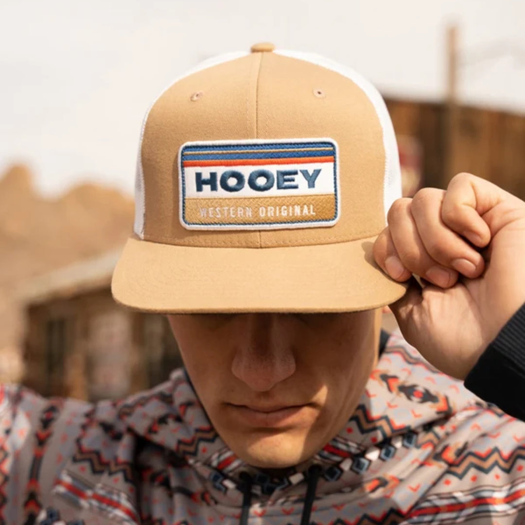 HOOEY "HORIZON" TAN/WHITE HAT