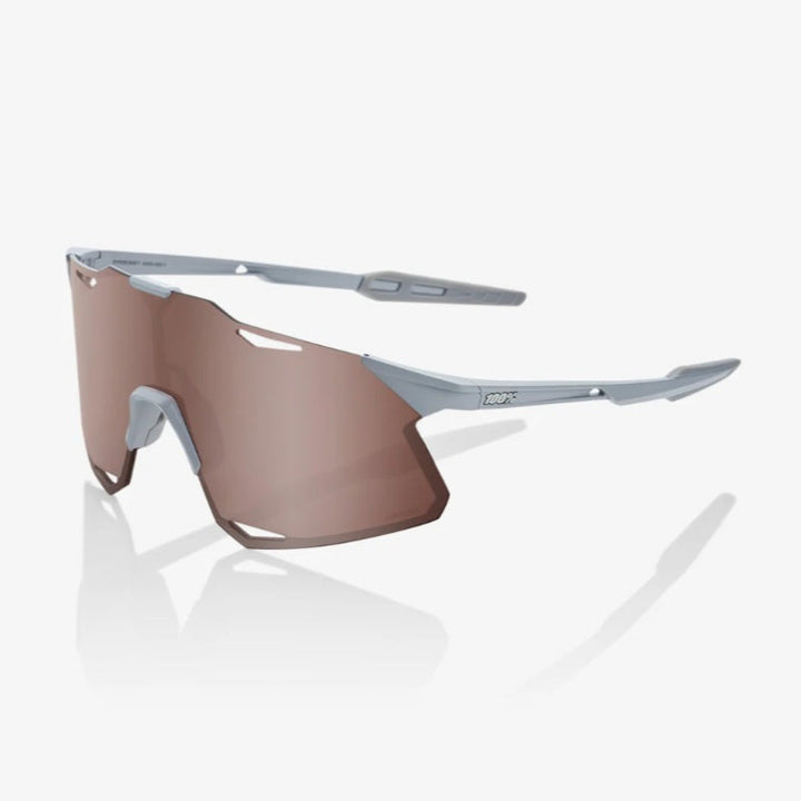 100% HYPERCRAFT® Matte Stone Grey HiPER® Crimson Silver Mirror Lens