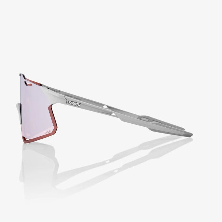 100% HYPERCRAFT® Matte Stone Grey HiPER® Crimson Silver Mirror Lens