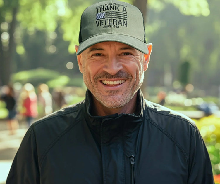 Kerusso HOLD FAST Men's "Thank a Veteran Flag" Cap