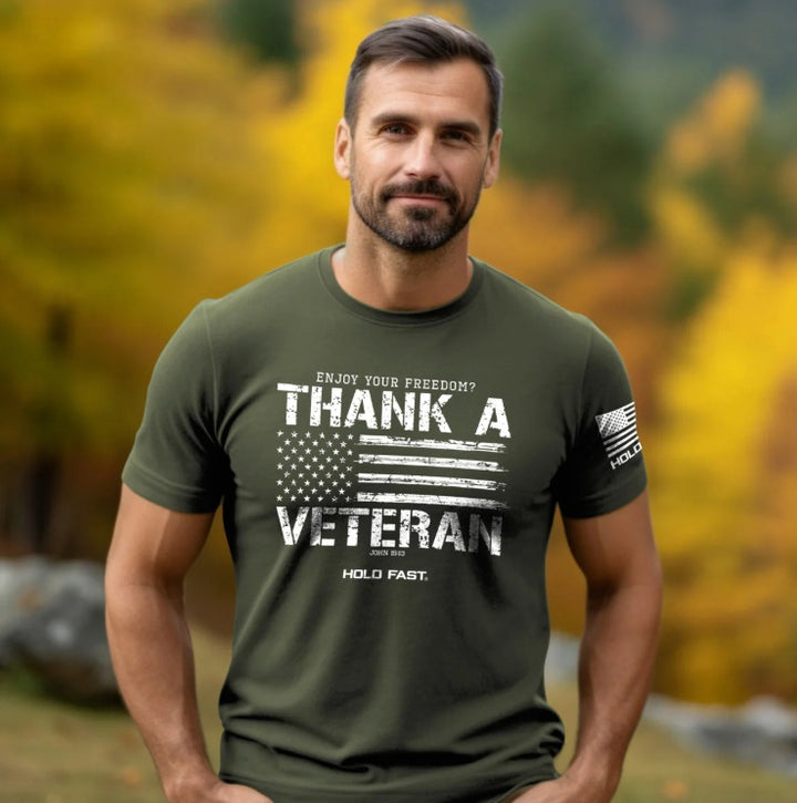 Kerusso HOLD FAST Men's Thank a Veteran T-Shirt