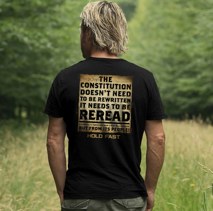 Kerusso HOLD FAST Men's The United States Constitution T-Shirt