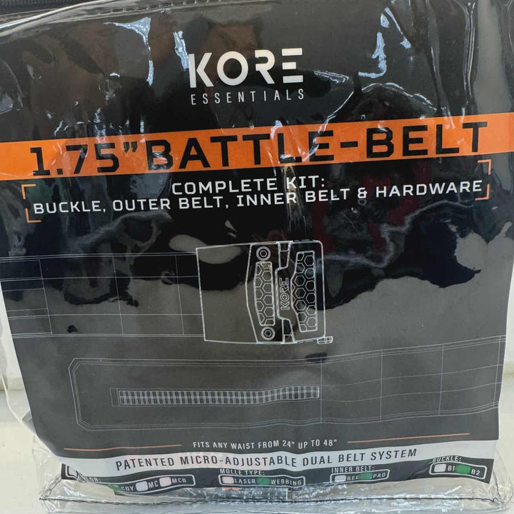 Kore B2 Coyote Battle Belt [Complete Kit] - 24"48" / Padded Reinforced Inner Belt