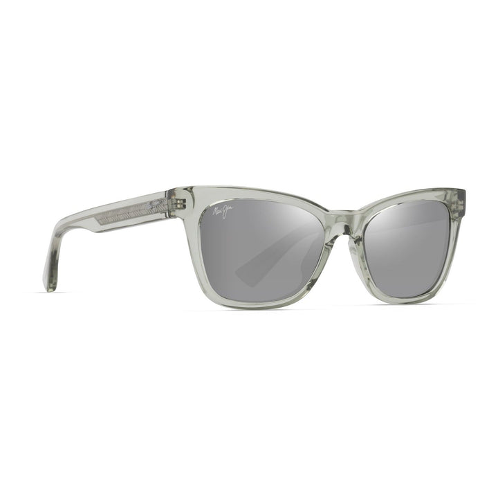 Maui Jim Grey Hiwahiwa Shiny Transparent Sage - quarter view