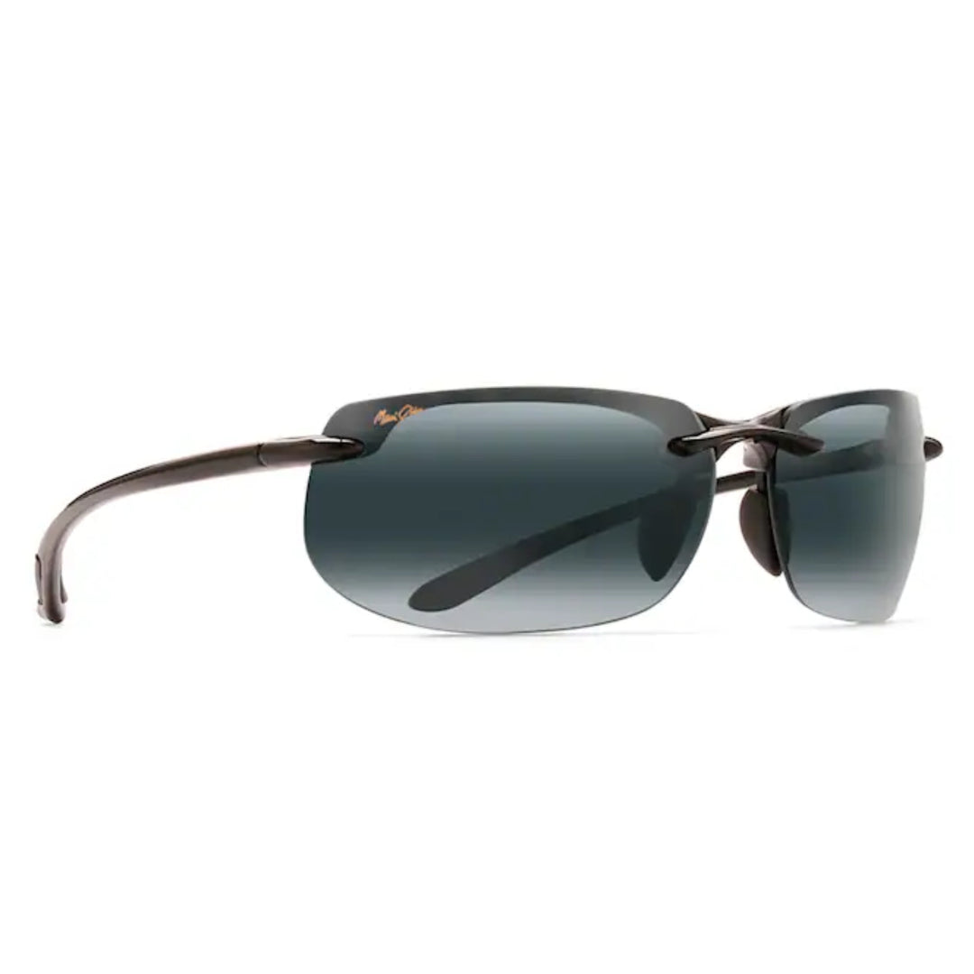 Maui Jim 412-02 Grey Banyans Gloss Black | Neutral Grey