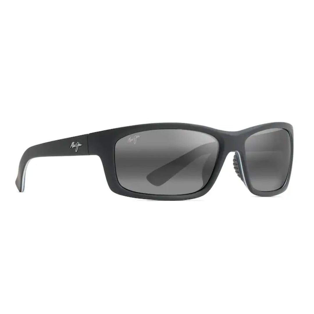 Maui Jim 766-02MD Grey Kanaio Coast Matte Black/White/Blue | Neutral Grey