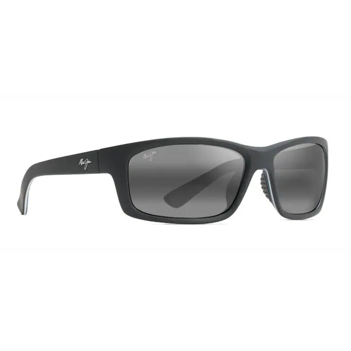 Maui Jim 766-02MD Grey Kanaio Coast Matte Black/White/Blue | Neutral Grey