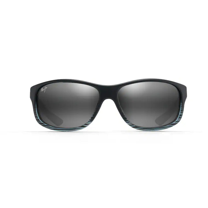 Maui Jim 840-11D Kaiwi Channel Grey Black Stripe Frame l Neutral Grey Lens