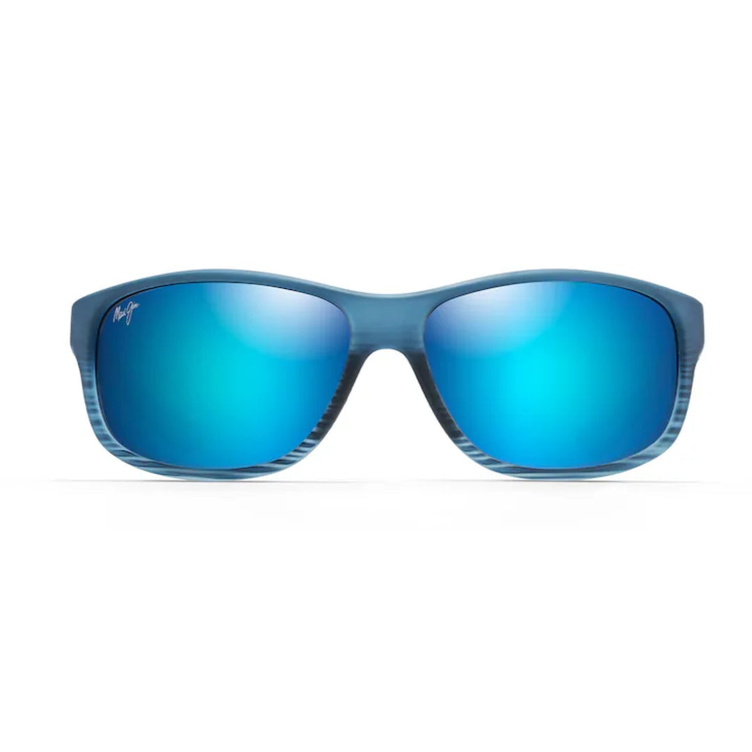 Maui Jim B840-03S Blue Hawaii Kaiwi Channel Blue Black Stripe | Blue Hawaii
