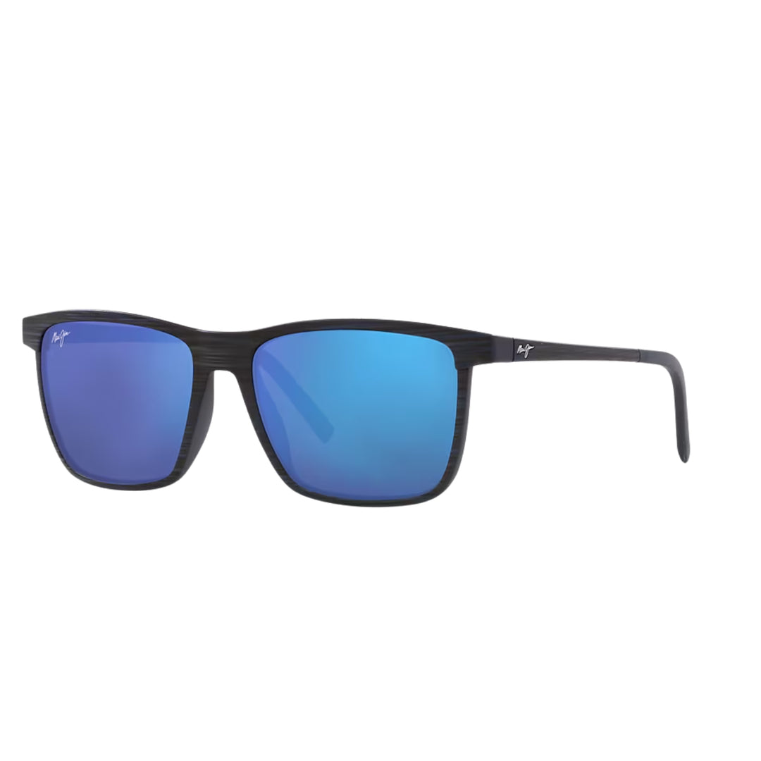 Maui Jim B875-03 One Way Dark Navy Stripe Frame l Blue Hawaii Lens