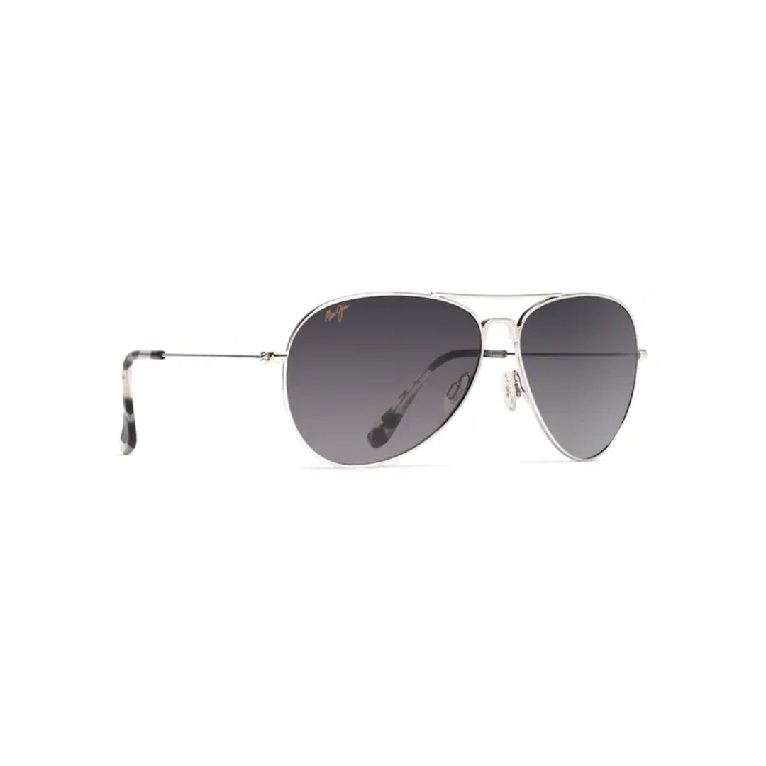 Maui Jim GS264-17 Mavericks Silver Pilot Frame l Neutral Grey Lens