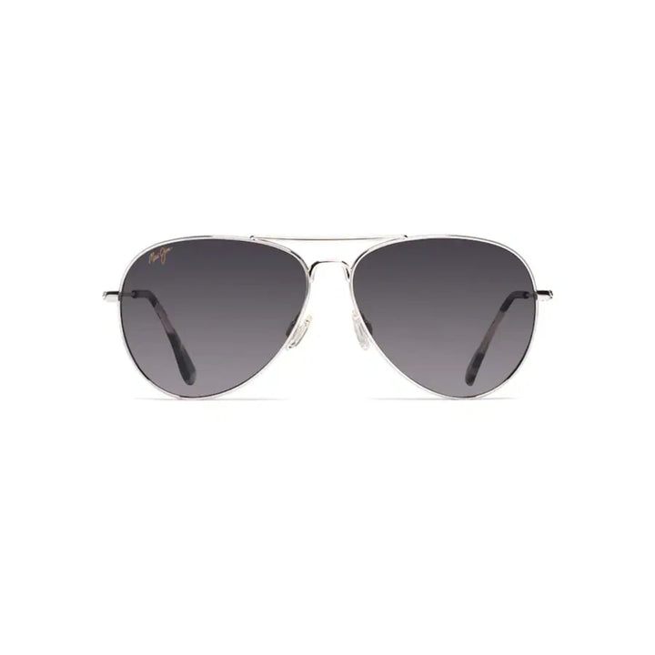 Maui Jim GS264-17 Mavericks Silver Pilot Frame l Neutral Grey Lens