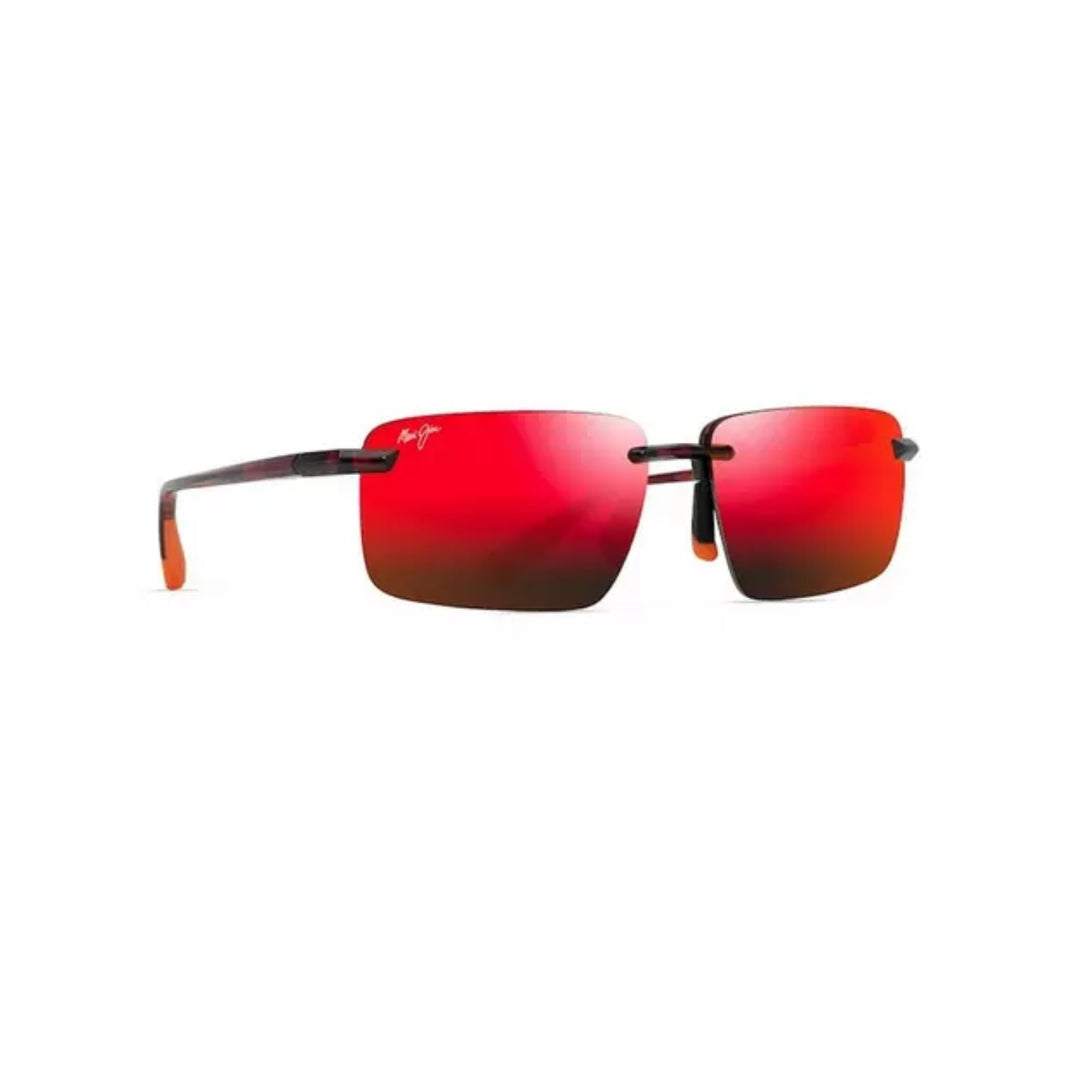 Maui Jim RM626-10 Laulima Shiny Red Havanna Frame l Hawaii Lava Lens