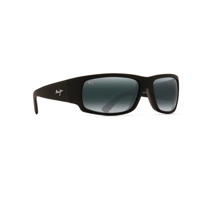 Maui Jim World Cup 266-02MR Black Matte Rubber Frame l Neutral Grey Super Thin Glass Lens