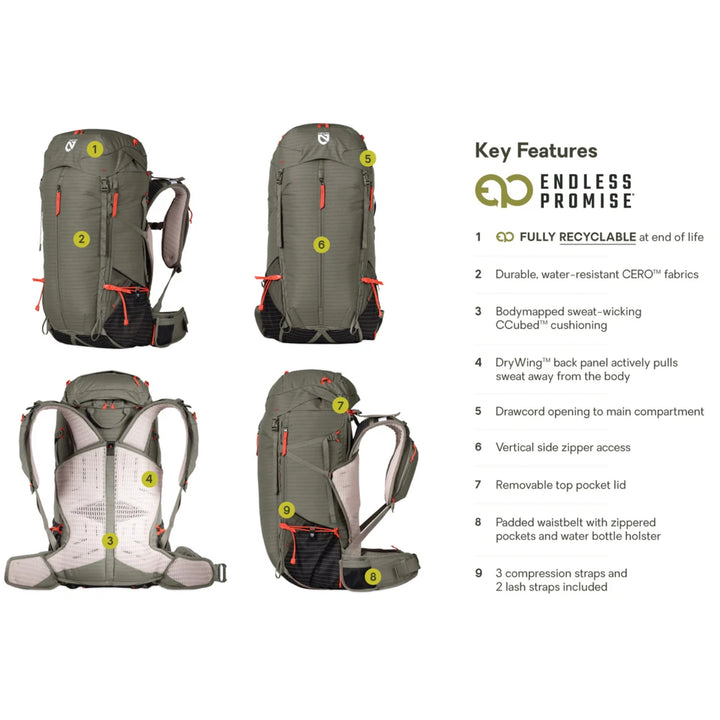 Nemo Equipment Men's Persist™ 45L Endless Promise® All-Adventure Backpack