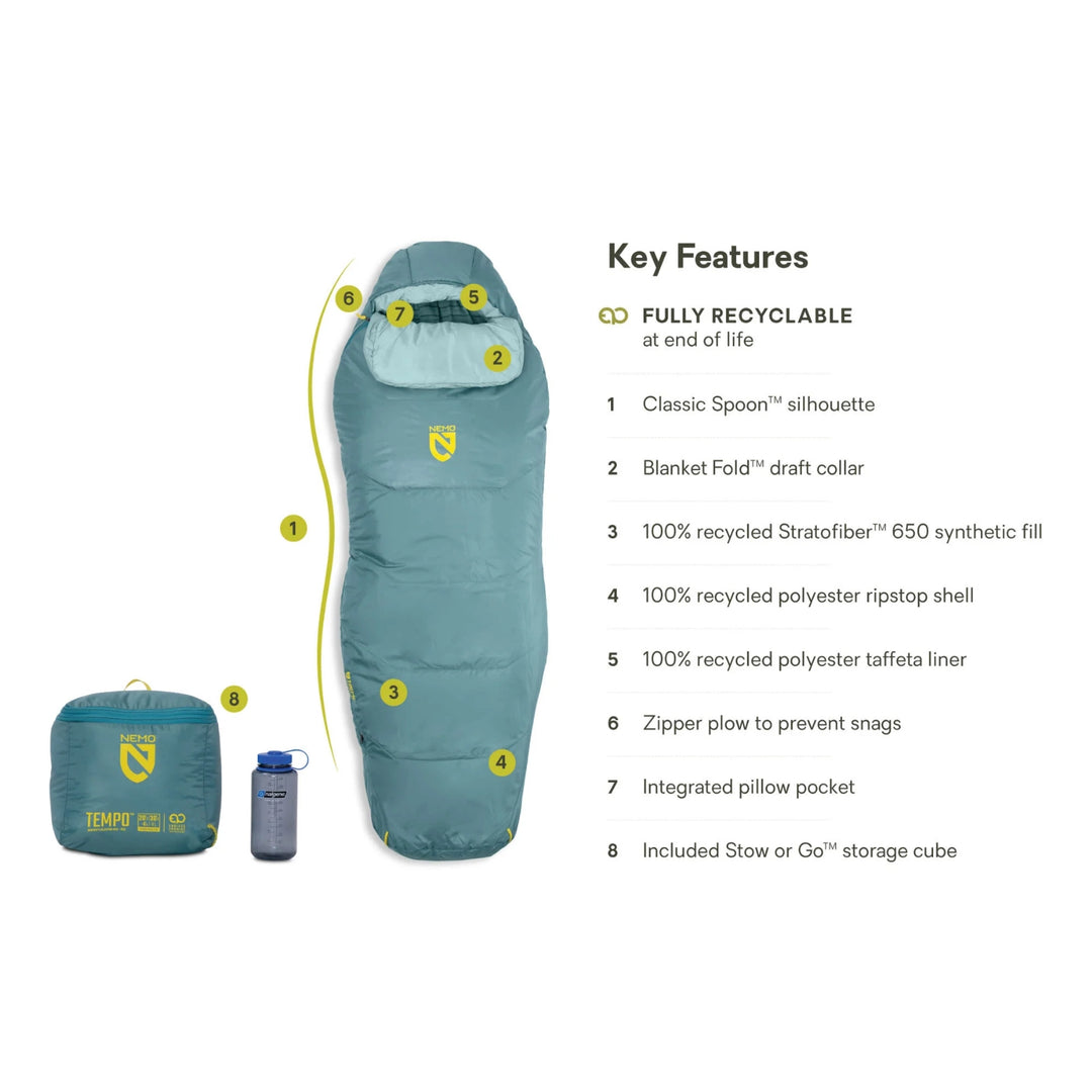 Nemo Equipment Tempo™ Women's Endless Promise® Synthetic Sleeping Bag 20F