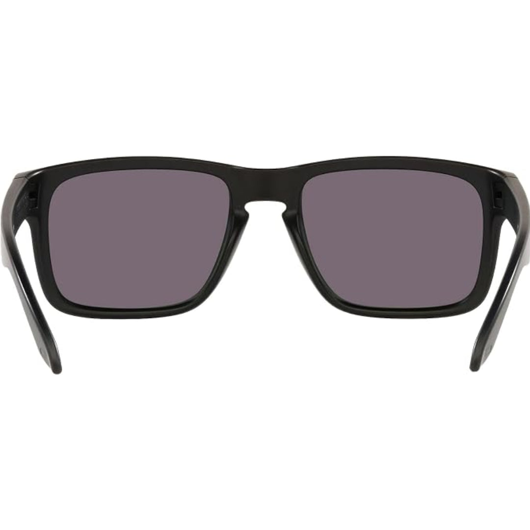OAKLEY HOLBROOK OO9102 Sunglasses MATTE BLACK W/ PRIZM GREY RED ICON
