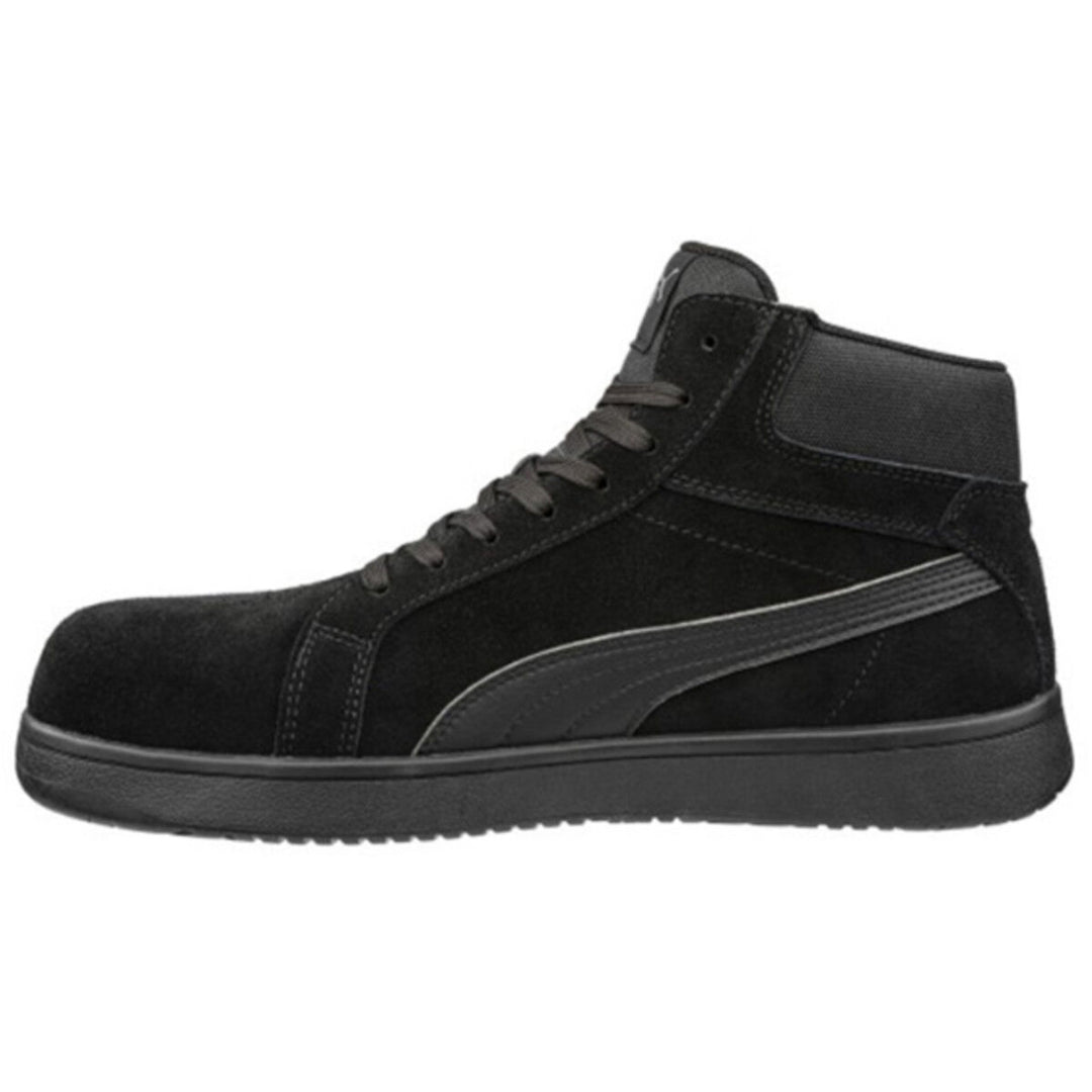 Puma Men's Iconic BLK/BLK Mid Suede Work Shoes