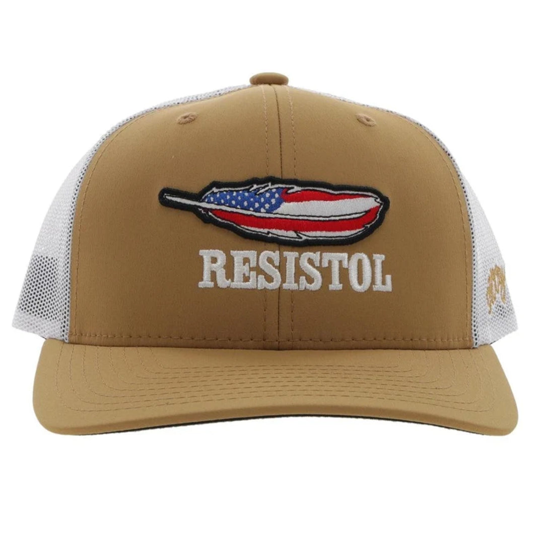 HOOEY "RESISTOL" HAT, TAN/WHITE