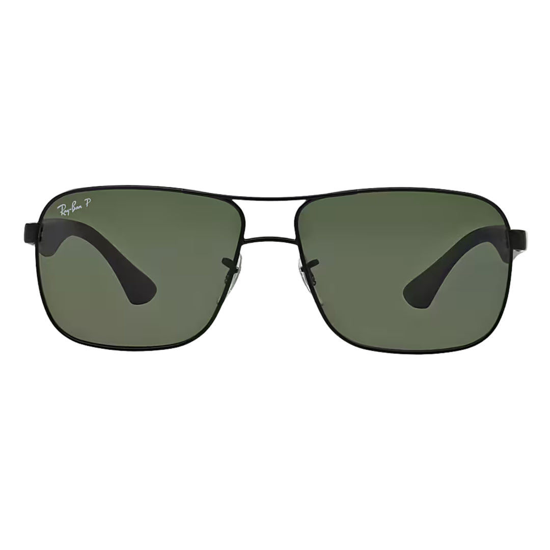 Ray-Ban Matte Black | Green Polarized | RB3516 006/9A
