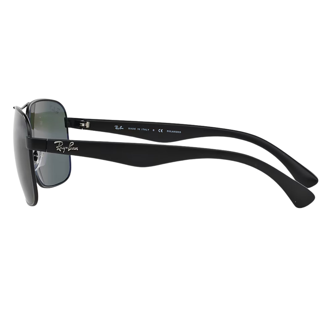 Ray-Ban Matte Black | Green Polarized | RB3516 006/9A