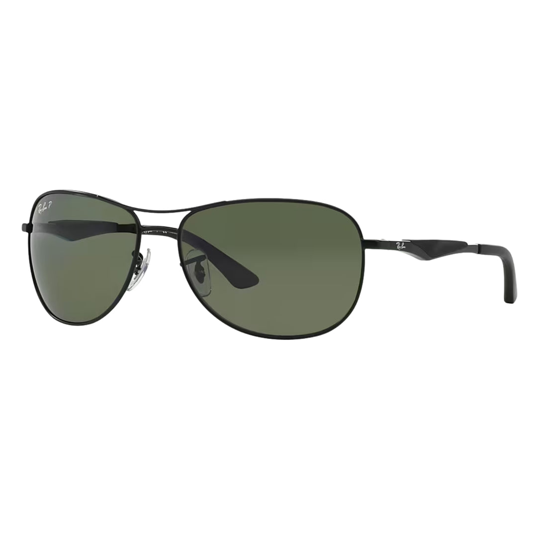 Ray-Ban Matte Black | Green Polarized | RB3519 006/9A