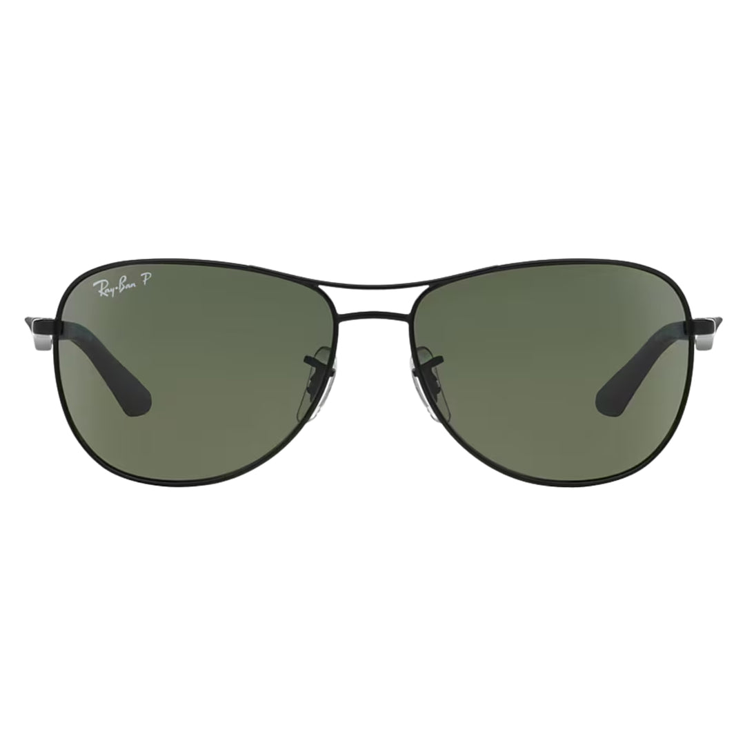 Ray-Ban Matte Black | Green Polarized | RB3519 006/9A