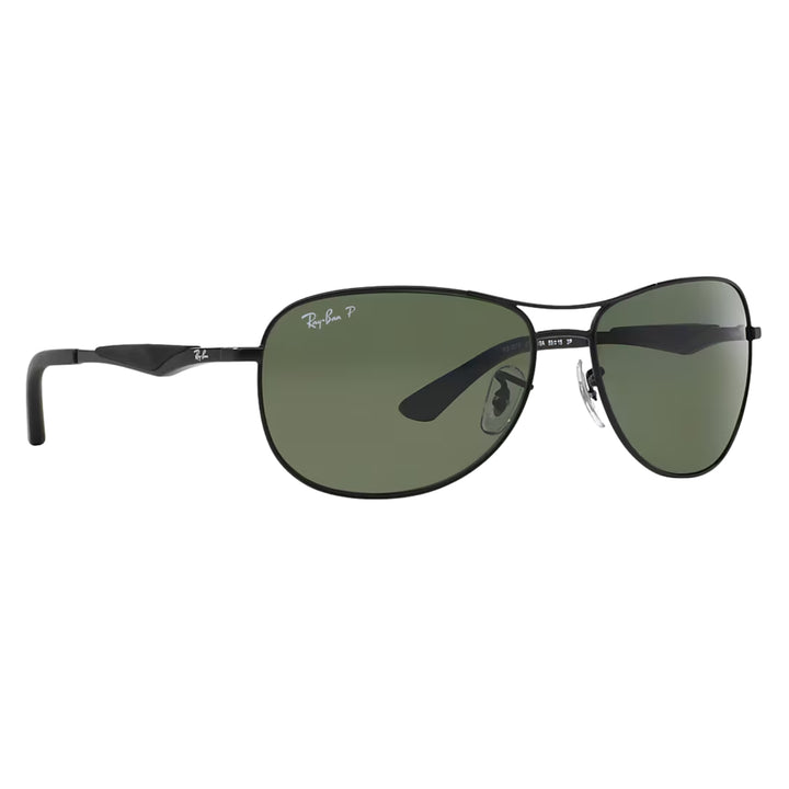 Ray-Ban Matte Black | Green Polarized | RB3519 006/9A