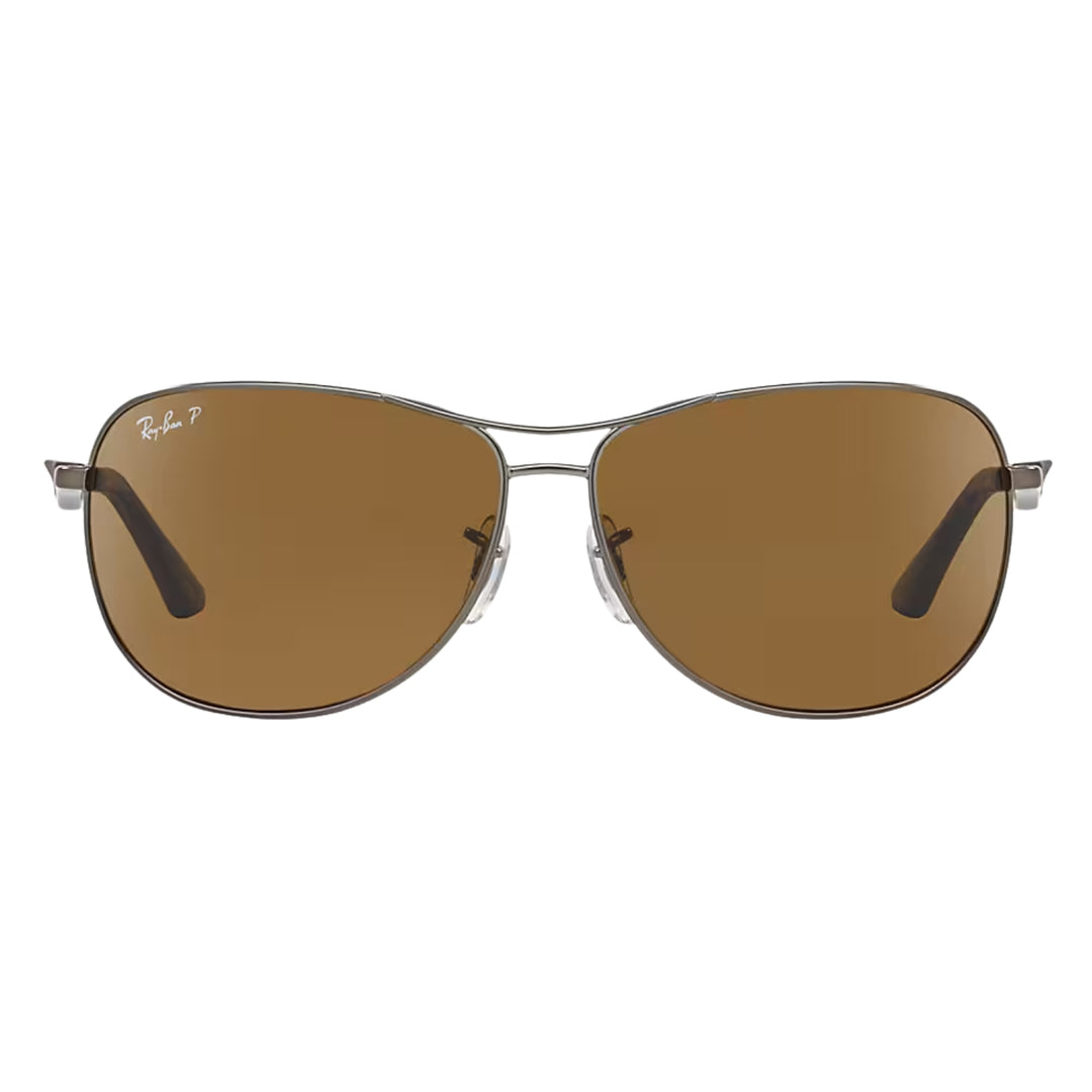 Ray-Ban Matte Gunmetal | Brown Polarized | RB3519 029/83