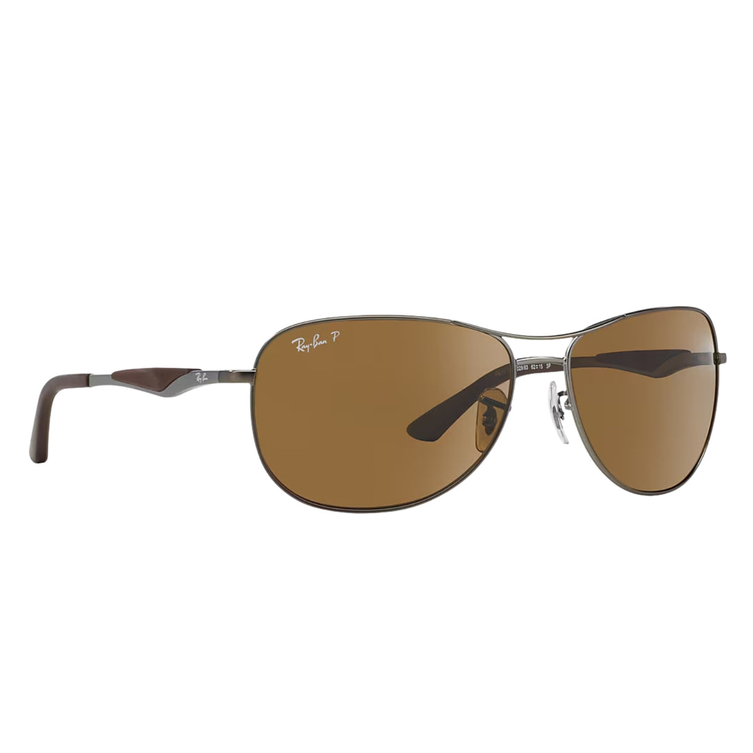 Ray-Ban Matte Gunmetal | Brown Polarized | RB3519 029/83