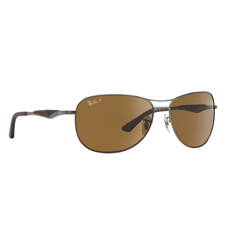 Ray-Ban Matte Gunmetal | Brown Polarized | RB3519 029/83