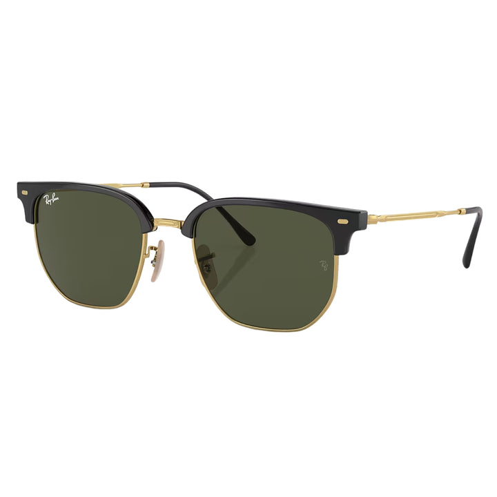 Ray-Ban New Clubmaster Polished Black On Gold | Green | RB4416F 601/31