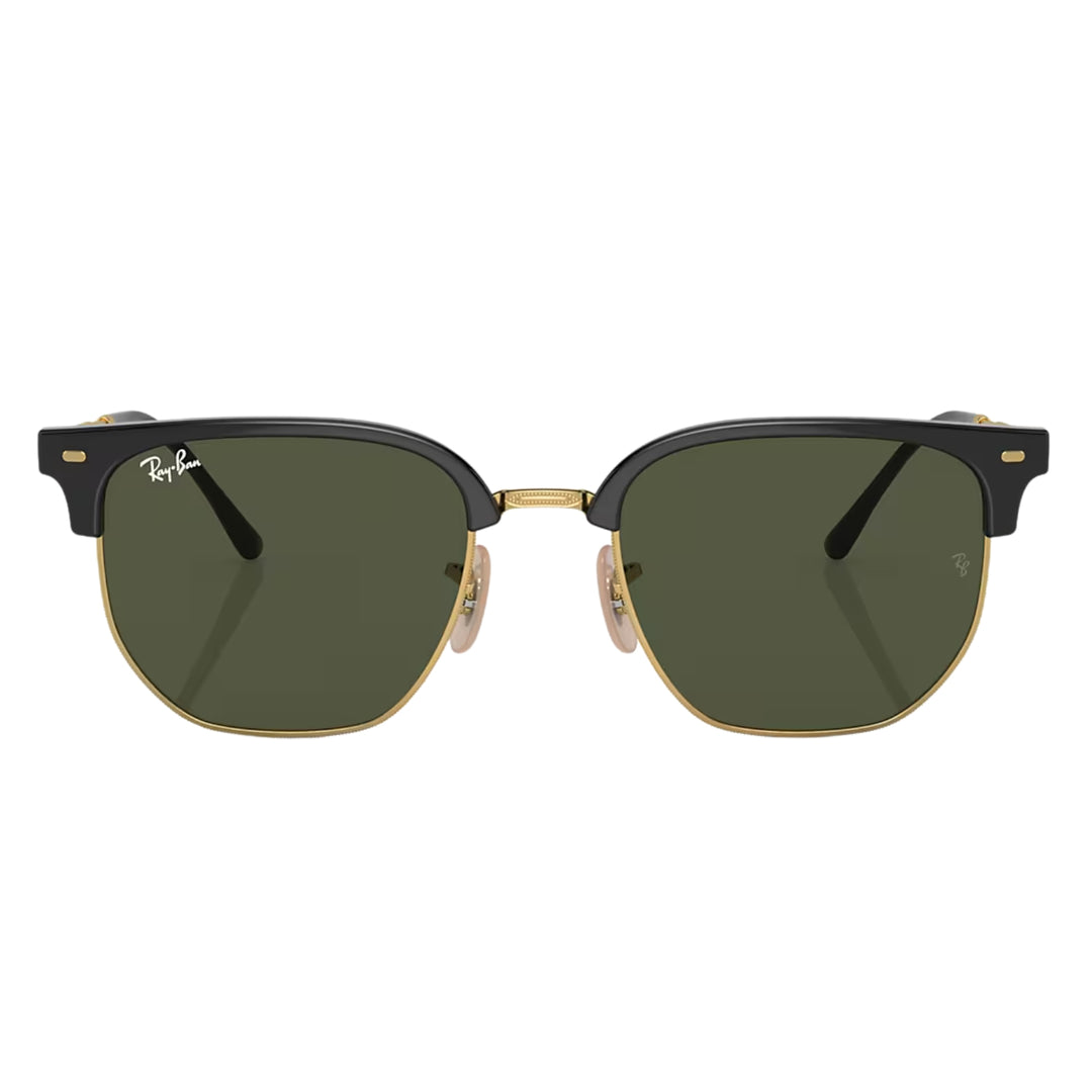 Ray-Ban New Clubmaster Polished Black On Gold | Green | RB4416F 601/31