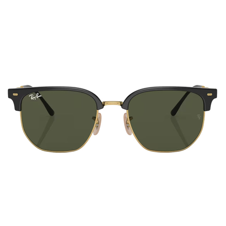 Ray-Ban New Clubmaster Polished Black On Gold | Green | RB4416F 601/31