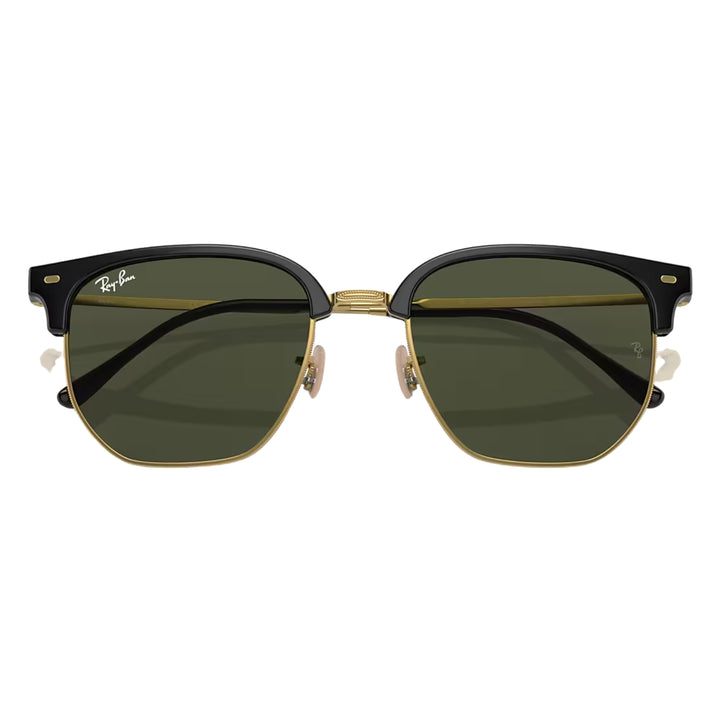 Ray-Ban New Clubmaster Polished Black On Gold | Green | RB4416F 601/31