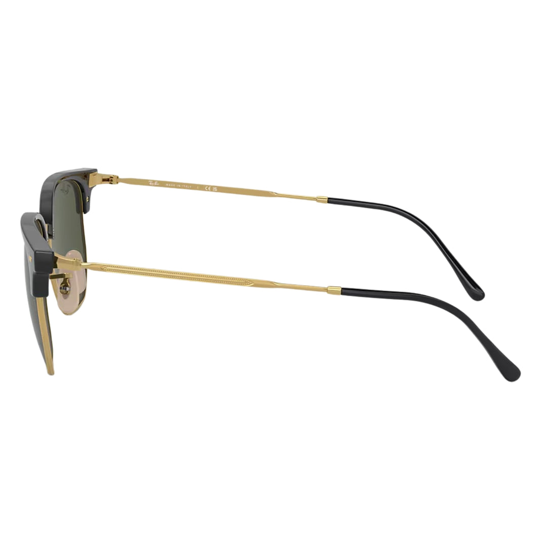 Ray-Ban New Clubmaster Polished Black On Gold | Green | RB4416F 601/31