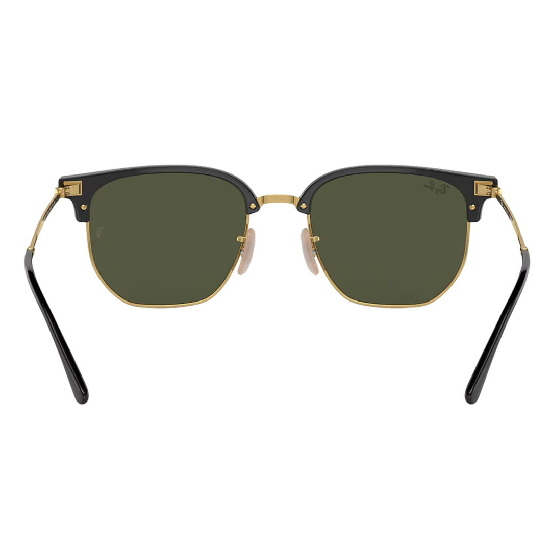 Ray-Ban New Clubmaster Polished Black On Gold | Green | RB4416F 601/31