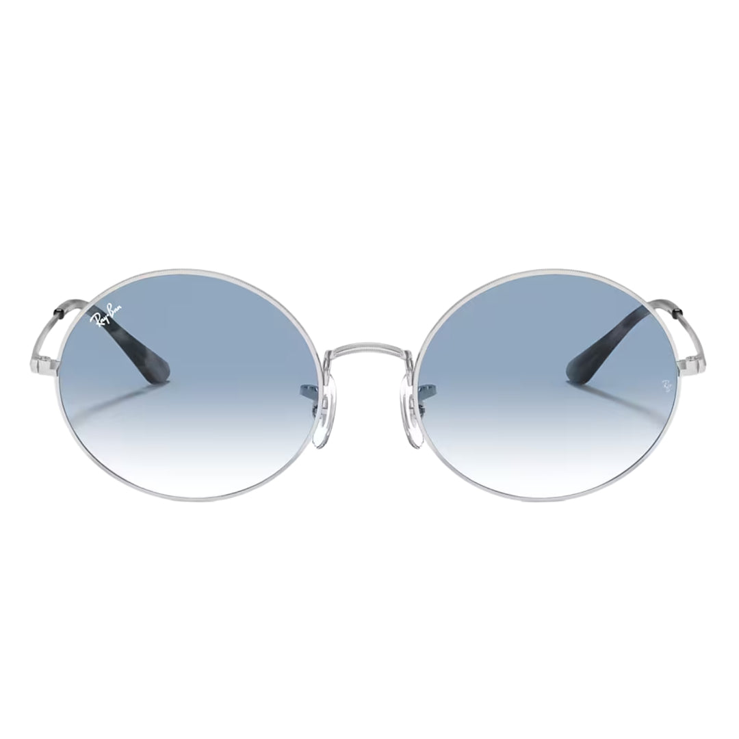 Ray-Ban Oval 1970 Polished Silver | Light Blue Gradient | RB1970 91493F