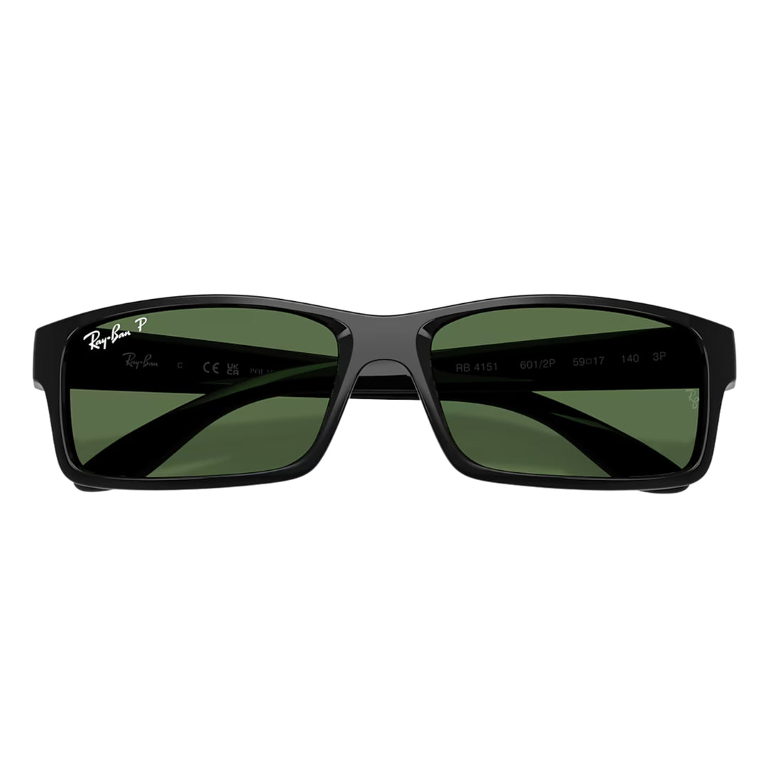 Ray-Ban Polished Black | G-15 Green Polarized | RB4151 601/2P