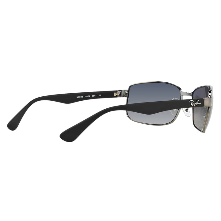 Ray-Ban Polished Gunmetal | Blue/Grey Polarized | RB3478 004/78