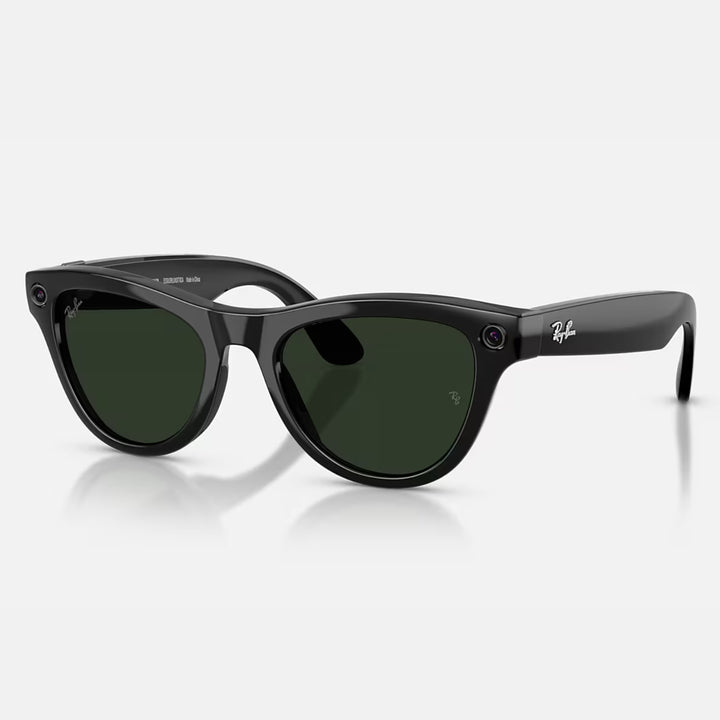 Ray-Ban Meta Skyler Gen 2 | Shiny Black | Clear/Graphite Green Transitions® | RW4014 601/1M (High Bridge Fit)