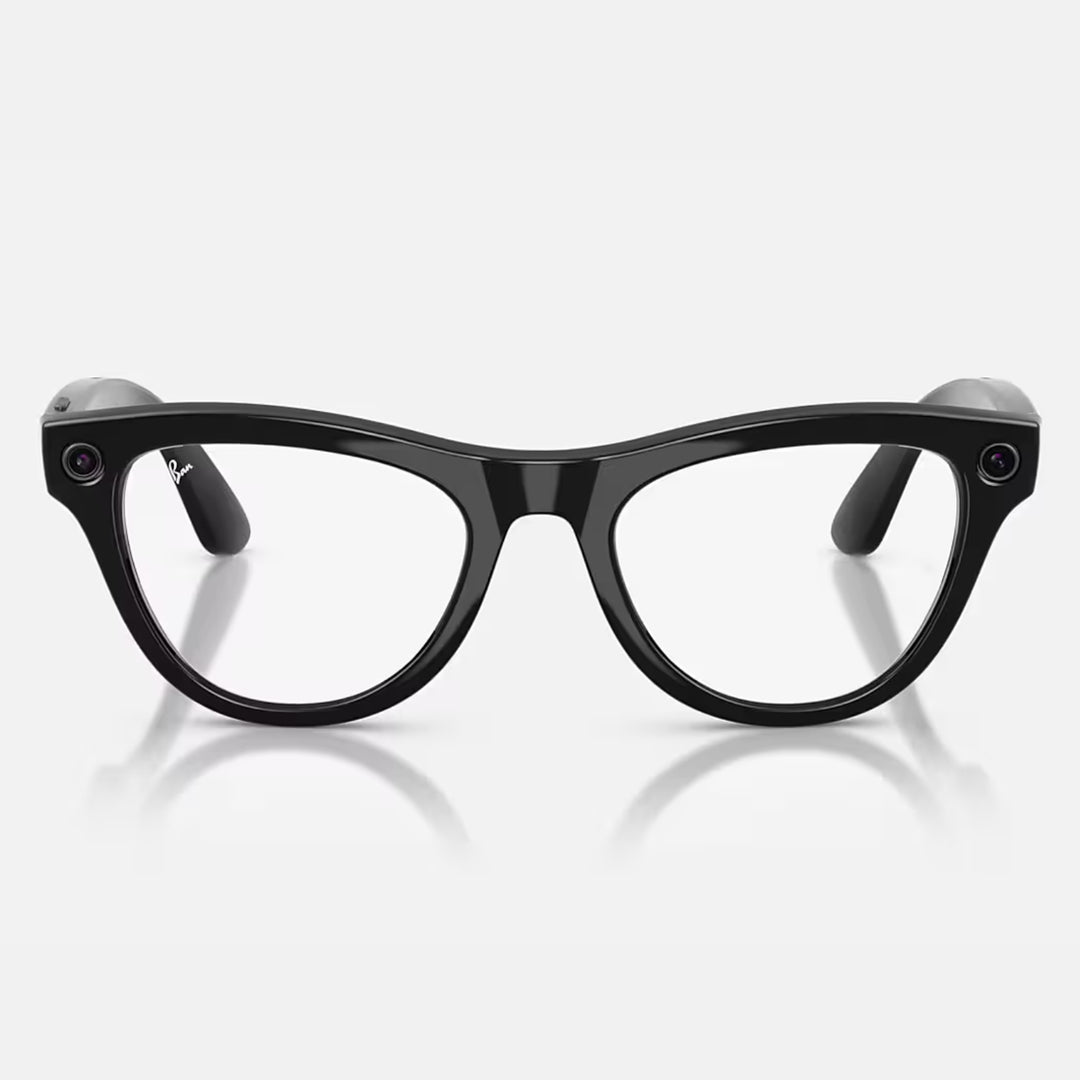 Ray-Ban Meta Skyler Gen 2 | Shiny Black | Clear/Graphite Green Transitions® | RW4014 601/1M (High Bridge Fit)