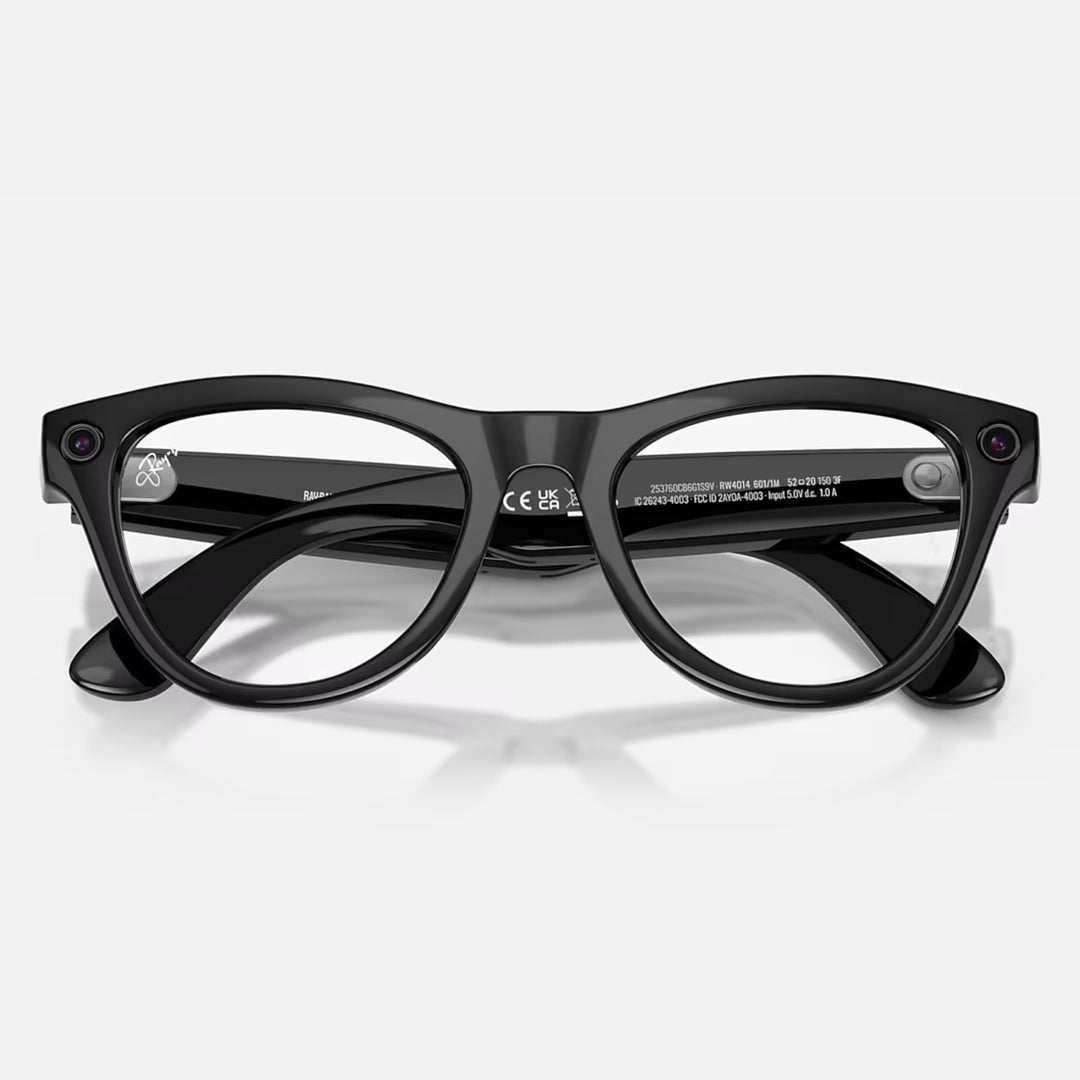 Ray-Ban Meta Skyler Gen 2 | Shiny Black | Clear/Graphite Green Transitions® | RW4014 601/1M (High Bridge Fit)