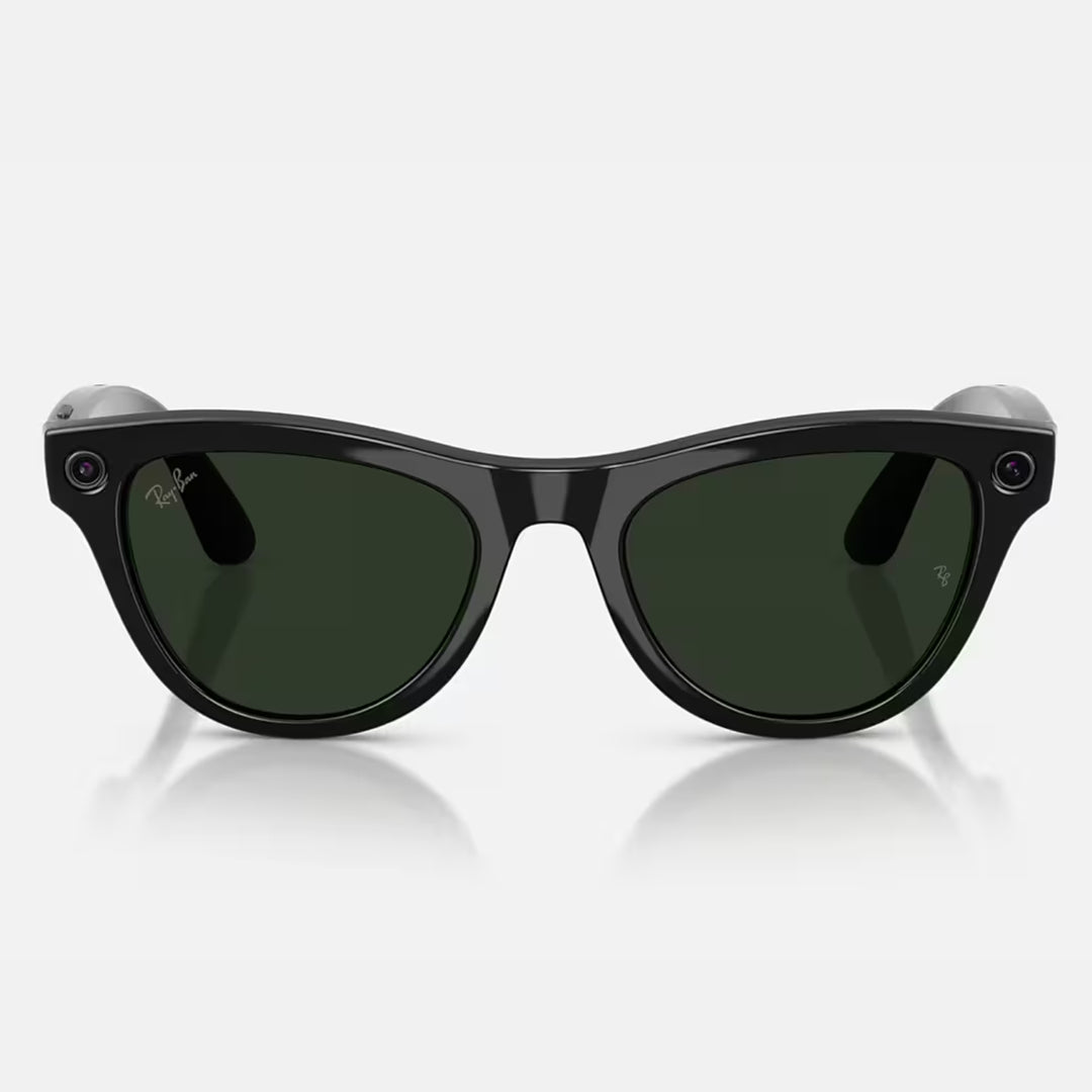 Ray-Ban Meta Skyler Gen 2 | Shiny Black | Clear/Graphite Green Transitions® | RW4014 601/1M (High Bridge Fit)