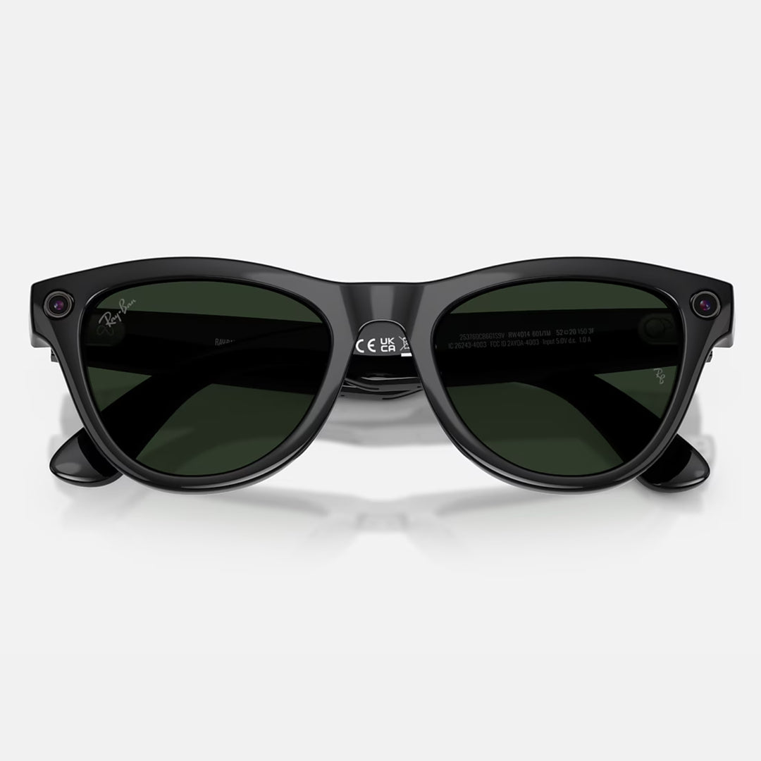 Ray-Ban Meta Skyler Gen 2 | Shiny Black | Clear/Graphite Green Transitions® | RW4014 601/1M (High Bridge Fit)